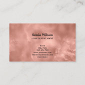 公証人エレガントバラ金ゴールドタイポグラフィ羽根ペン 名刺 (裏面)