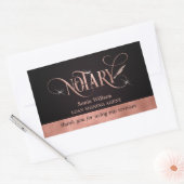 公証人エレガントバラ金ゴールドローンの署名お礼Bu 長方形シール (封筒)