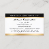 公証人エレガント公開写真金ゴールドブラック 名刺 (裏面)