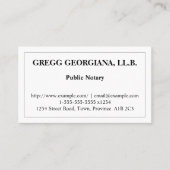 公証人エレガント名刺のクリーニング 名刺 (正面)