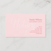 公証人エレガント赤面ピモダンンクタイポグラフィ 名刺 (裏面)