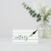 公証人エージェントペンロゴフリーランス書道ライター 名刺 (スタンド正面)