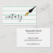 公証人エージェントペンロゴフリーランス書道ライター 名刺 (正面/裏面)