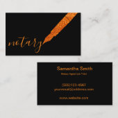 公証人エージェントペンロゴフリーランス書道ライター 名刺 (正面/裏面)