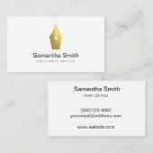 公証人エージェントペンロゴフリーランス書道ライター 名刺 (正面/裏面)