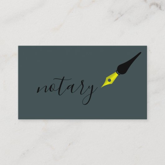 公証人エージェントペンロゴフリーランス書道ライター 名刺 (正面)