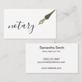 公証人エージェントペンロゴフリーランス書道ライター 名刺 (正面/裏面)