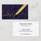 公証人エージェントペンロゴフリーランス書道ライター 名刺 (正面/裏面)