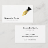 公証人エージェントペンロゴフリーランス書道ライター 名刺 (正面/裏面)