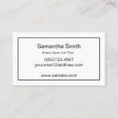 公証人エージェントペンロゴフリーランス書道ライター 名刺 (裏面)