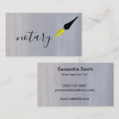 公証人エージェントペンロゴフリーランス書道ライター 名刺 (正面/裏面)