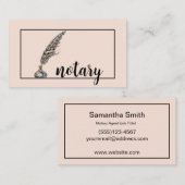 公証人エージェントペンロゴフリーランス書道ライター 名刺 (正面/裏面)