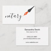 公証人エージェントペンロゴフリーランス書道ライター 名刺 (正面/裏面)