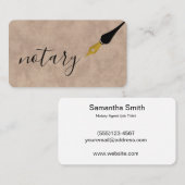 公証人エージェントペンロゴフリーランス書道ライター 名刺 (正面/裏面)