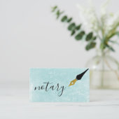 公証人エージェントペンロゴフリーランス書道ライター 名刺 (スタンド正面)