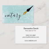 公証人エージェントペンロゴフリーランス書道ライター 名刺 (正面/裏面)