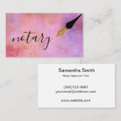 公証人エージェントペンロゴフリーランス書道ライター 名刺 (正面/裏面)