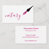 公証人エージェントペンロゴフリーランス書道ライター 名刺 (正面/裏面)
