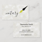 公証人エージェントペンロゴフリーランス書道ライター 名刺 (正面/裏面)