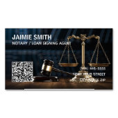 公証人カスタムQR マグネット名刺 (正面)