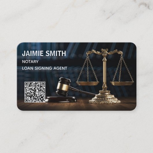 公証人カスタムQR 名刺 (正面)