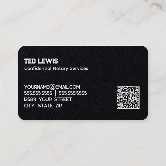 公証人カスタムQR 名刺 (裏面)