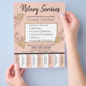 公証人サービスピンク金ゴールドビジネスの涙ピンク チラシ (手)