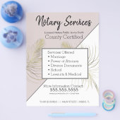 公証人サービスピンク金ゴールドビジネスフライヤー チラシ (シングル)