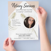 公証人サービスピンク金ゴールド写真事業Fl チラシ (手)