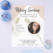 公証人サービスピンク金ゴールド写真事業Fl チラシ (シングル)