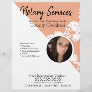 公証人サービスフローラフォトビジネスフライヤー チラシ