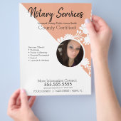 公証人サービスフローラフォトビジネスフライヤー チラシ (手)