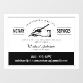 公証人サービスプロフェッショナルホワイトヴィンテージカスタム ウィンドウサイン (シート)