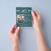 公証人サービスヴィンテージプロフェッショナルティール(緑がかった色)カスタム チラシ (手)