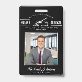 公証人サービスヴィンテージプロフェッショナルブラックカスタム バッジ