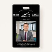 公証人サービスヴィンテージプロフェッショナルブラックカスタム バッジ (正面)