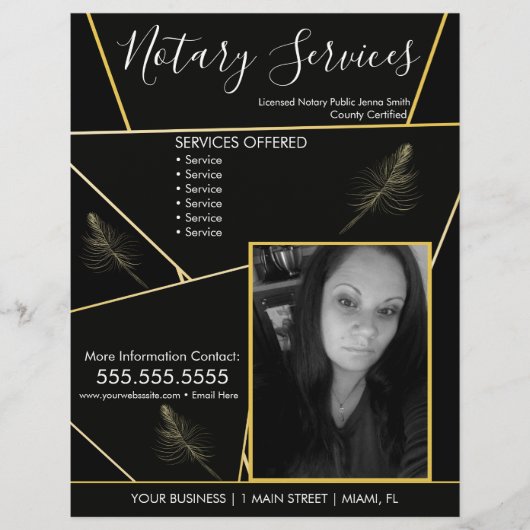 公証人サービス幾何写真事業フライヤー チラシ (正面)