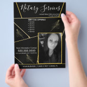 公証人サービス幾何写真事業フライヤー チラシ (手)