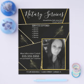 公証人サービス幾何写真事業フライヤー チラシ (シングル)