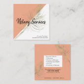 公証人サービス金ゴールド事業オレンジ スクエア名刺 (正面/裏面)