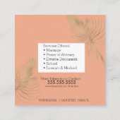 公証人サービス金ゴールド事業オレンジ スクエア名刺 (裏面)