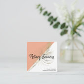 公証人サービス金ゴールド事業オレンジ スクエア名刺 (スタンド正面)