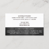 公証人シンプル公債の署名エージェントの写真 名刺 (裏面)