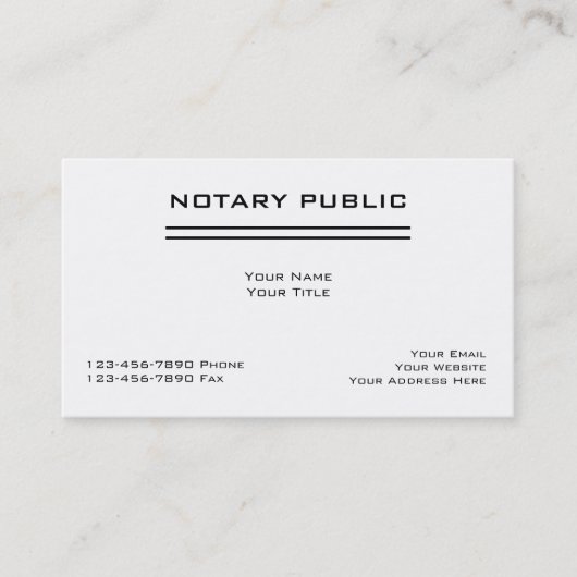 公証人シンプル名刺 名刺 (正面)