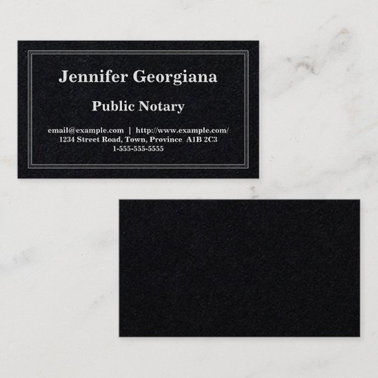 公証人シンプル名刺 名刺 (正面/裏面)