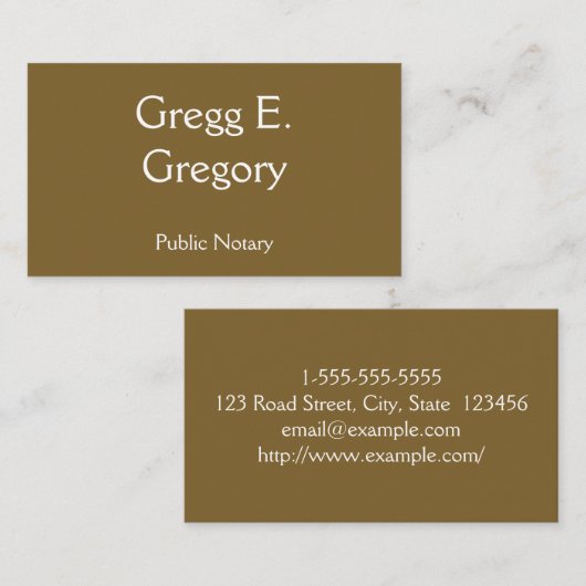 公証人シンプル基本名刺 名刺 (正面/裏面)