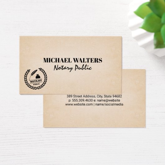 公証人シールのロゴ (デスク)