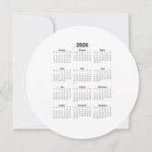 公証人シールハッピーホリデー2026カレンダーカード カード (裏面)