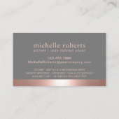 公証人スクリプトローン署名エージェントバラ金ゴールド&グレー 名刺 (裏面)