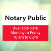 公証人スケジュール ブライトレッド ブラック＆ホワイト ウィンドウサイン (シート3)